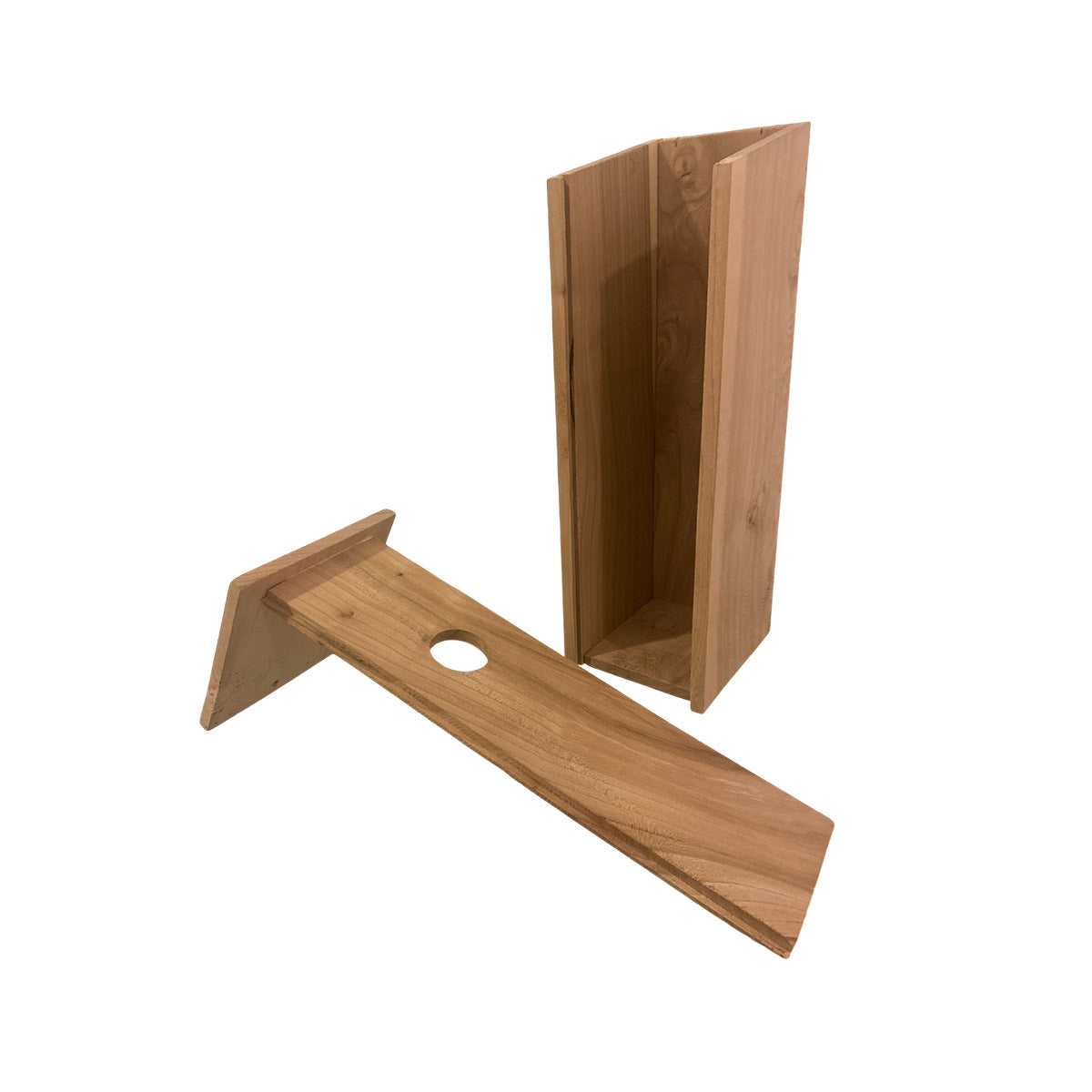 Geschenkhuisje - Wijnkistje en Vogelhuisje - Lokaal Rotterdams hout - handgemaakt