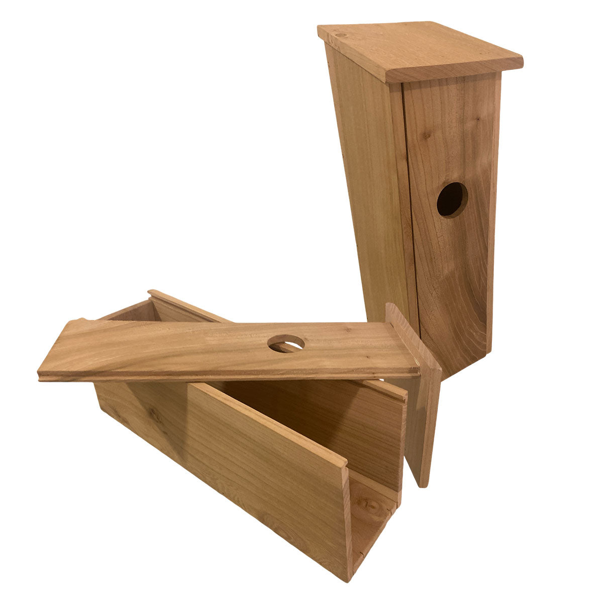 Geschenkhuisje - Wijnkistje en Vogelhuisje - Lokaal Rotterdams hout - handgemaakt